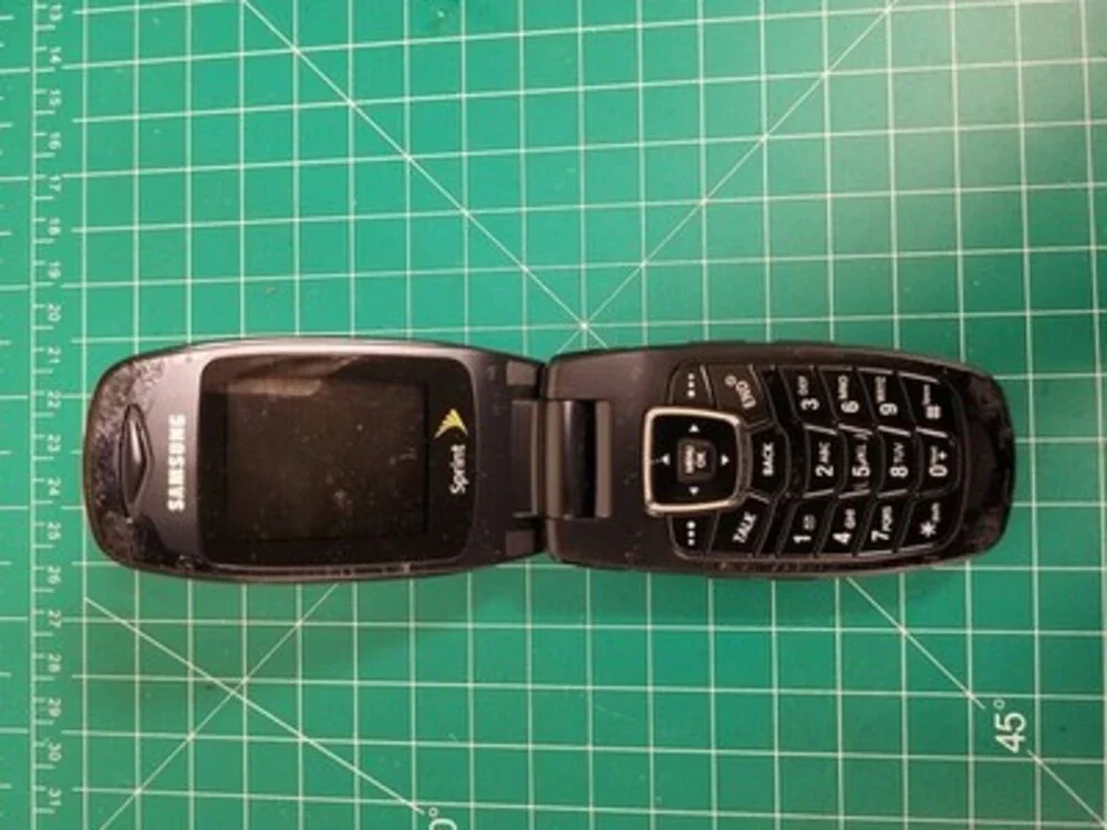 Samsung SPH-A660 Black Sprint Cellular Phone Flip Phone Vintage Cell Untested